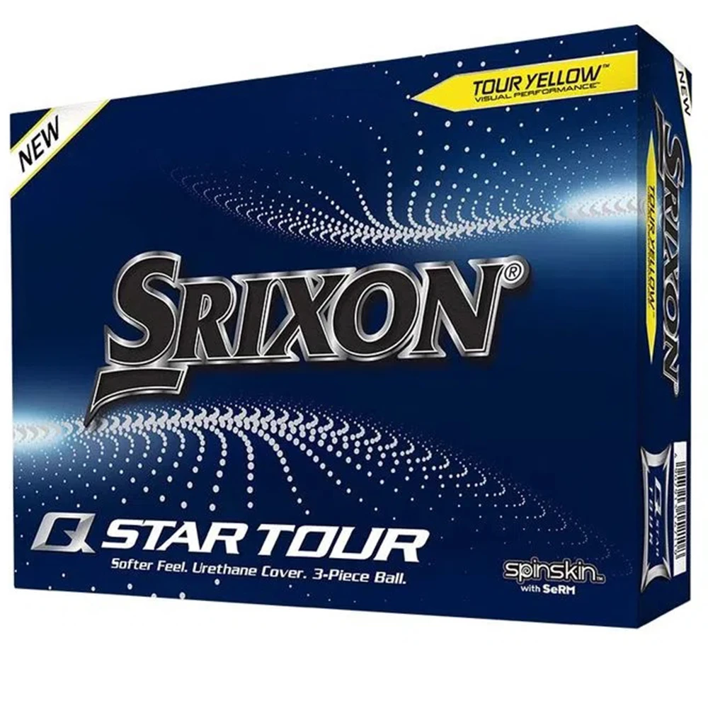 Srixon Q-Star Tour Yellow Golf Balls 3 Srixon Q-Star Tour Yellow Golf Balls