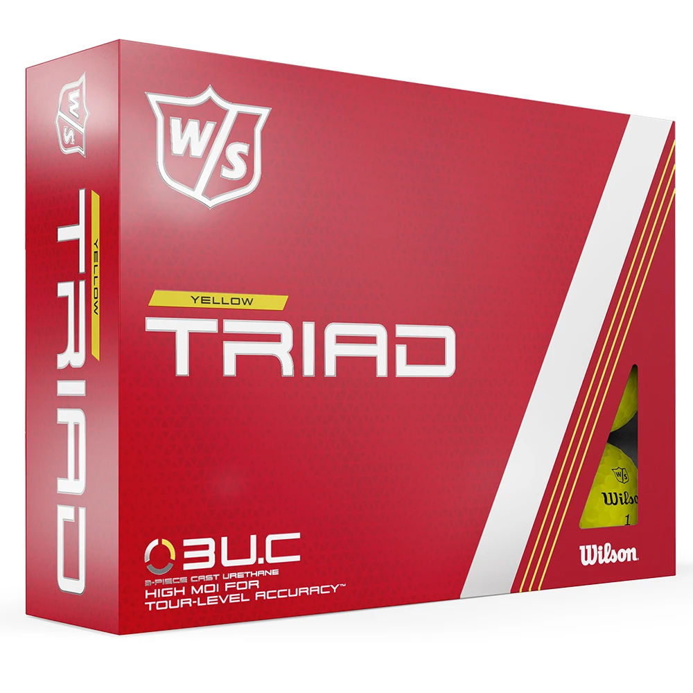 Wilson Triad Yellow 12-Ball Golf Balls 3 Wilson Triad Yellow 12-Ball Golf Balls