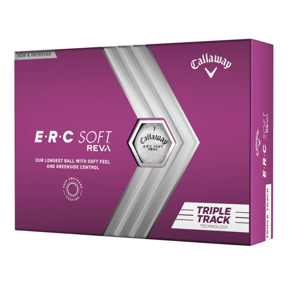 Callaway ERC Soft Reva Triple Track Golf Balls - 2023 Version 3 Callaway ERC Soft Reva Triple Track Golf Balls - 2023 Version