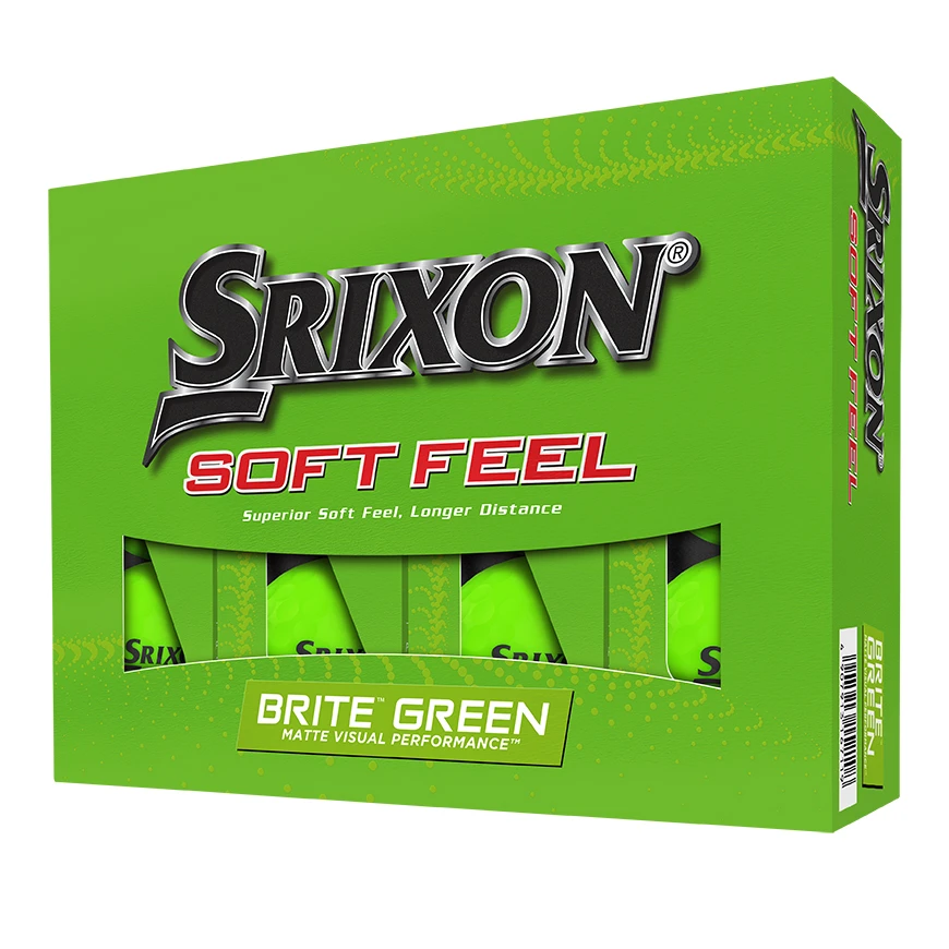 Srixon Soft Feel Brite Green Golf Balls - 2023 Version 3 Srixon Soft Feel Brite Green Golf Balls - 2023 Version