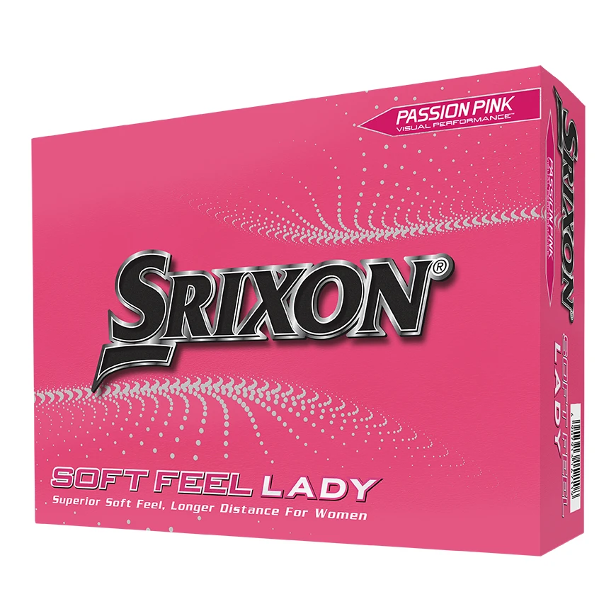 Srixon Lady Soft Feel Passion Pink Golf Ball - 2023 Version 3 Srixon Lady Soft Feel Passion Pink Golf Ball - 2023 Version