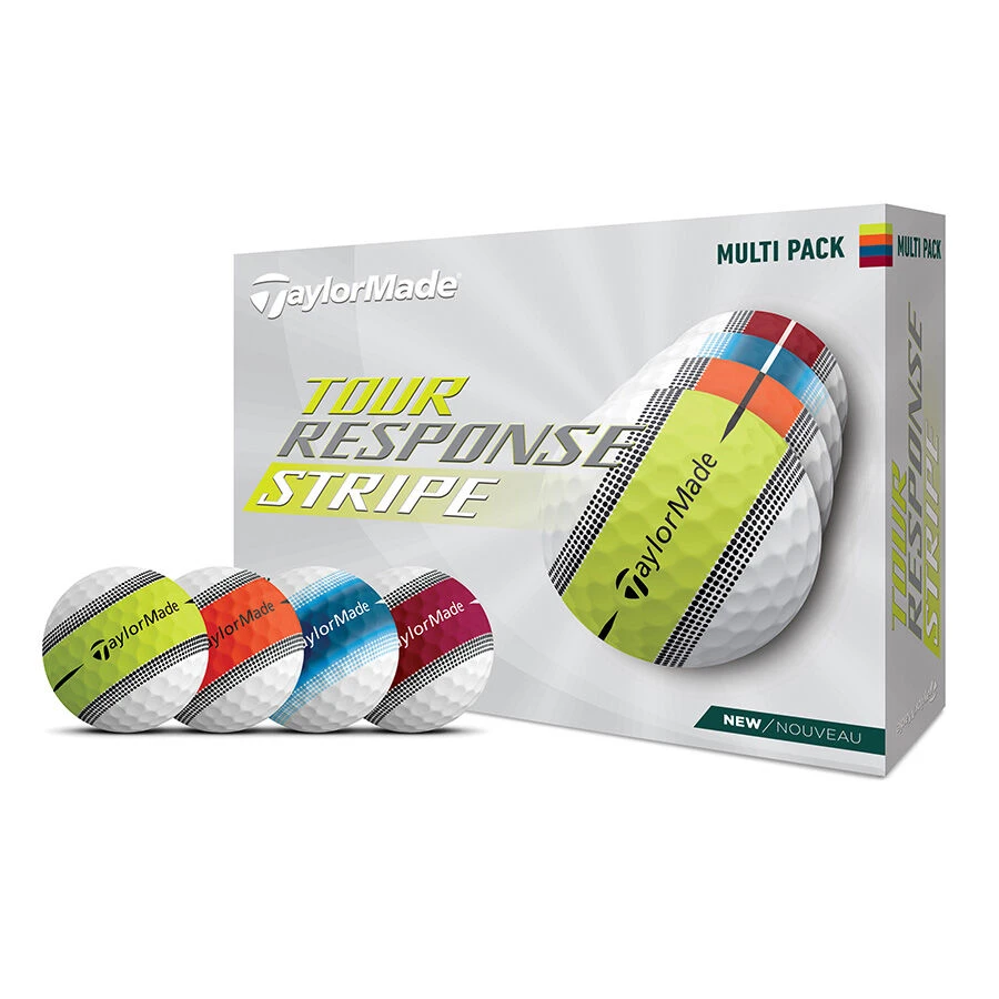 TaylorMade Tour Response Stripe Multi Pack Golf Balls - New 2023 3 TaylorMade Tour Response Stripe Multi Pack Golf Balls - New 2023
