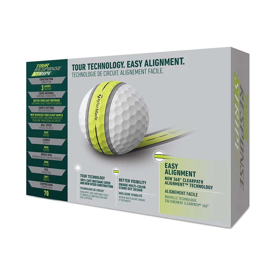 TaylorMade Tour Response Stripe Multi Pack Golf Balls - New 2023 8 TaylorMade Tour Response Stripe Multi Pack Golf Balls - New 2023 - Image 6