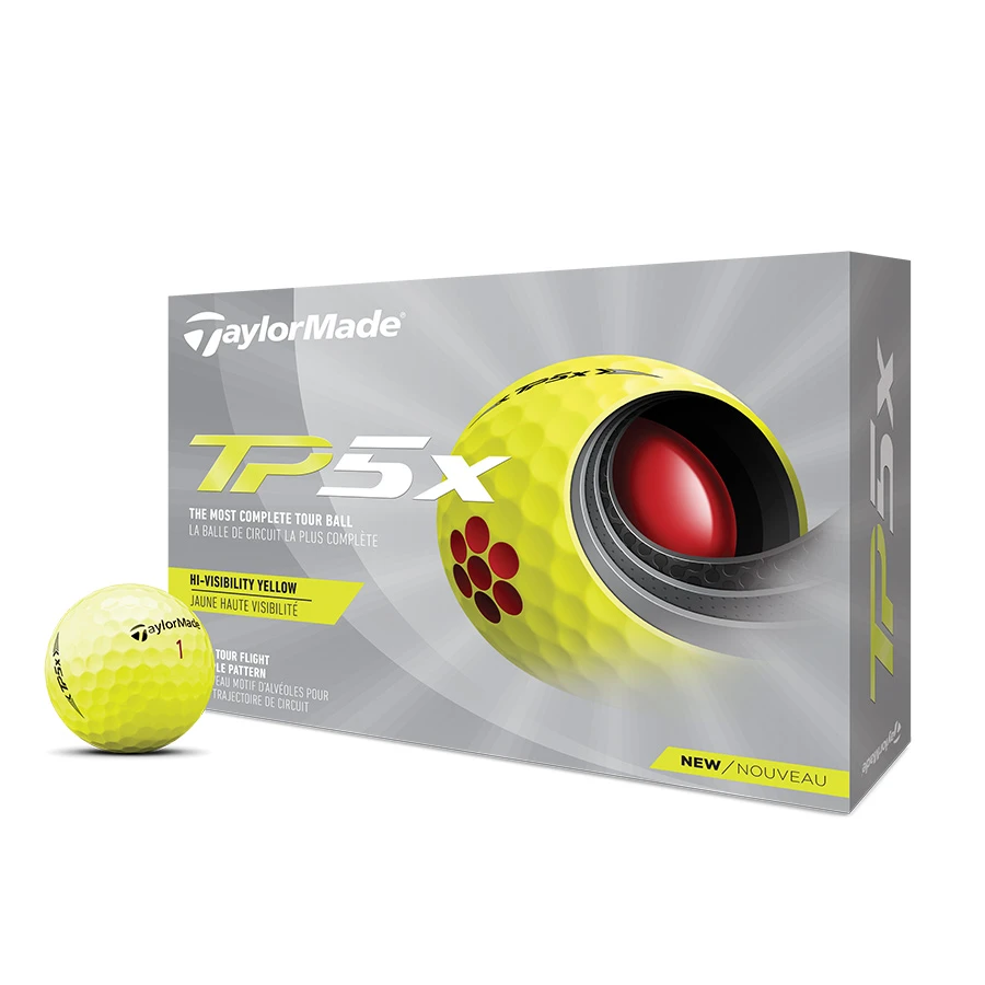 TaylorMade TP5X Yellow Golf Ball 3 TaylorMade TP5X Yellow Golf Ball
